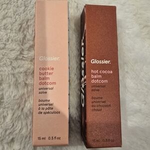 Glossier Cookie Butter and Hot Cocoa Balm Dotcom Set